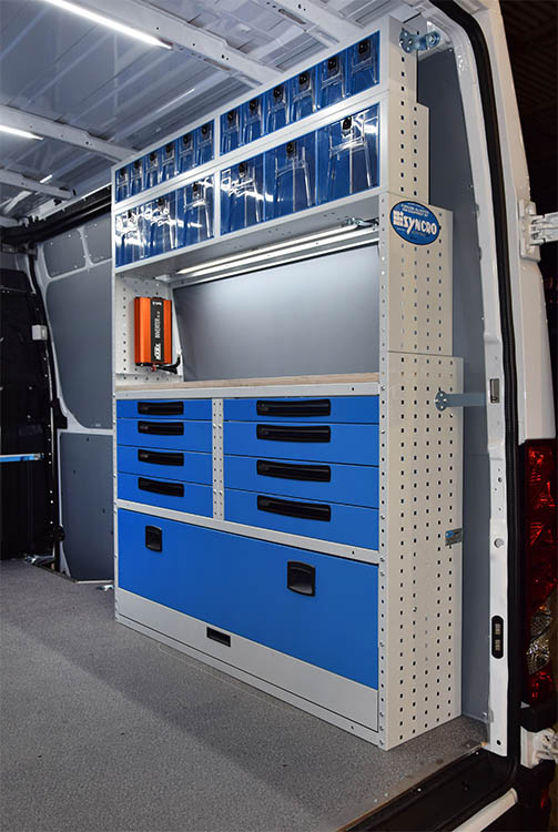 03 Daily s pracovnou doskou a kovovými alebo priehľadnými zásuvkami Syncro Ultra Slovensko